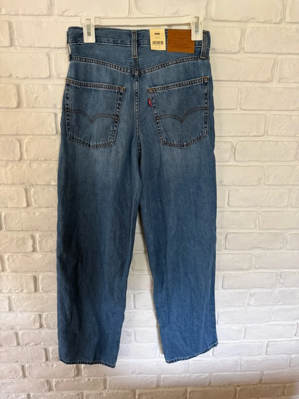 Levi's Baggy Dad Jeans in Heavy Check Wash - Picture 8 of 13